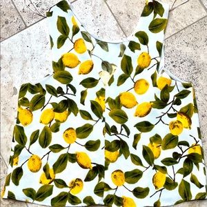 Zara Lemon Print Crop Top
